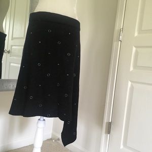 Nic+Zoe asymmetric black skirt